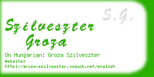 szilveszter groza business card